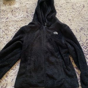 The North Face women’s size Large fuzzy jacket